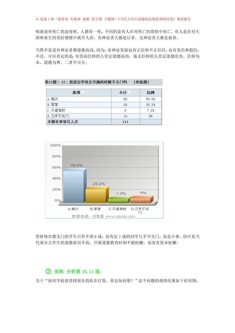 当代大学生道德现状调查报告讲义_第5页