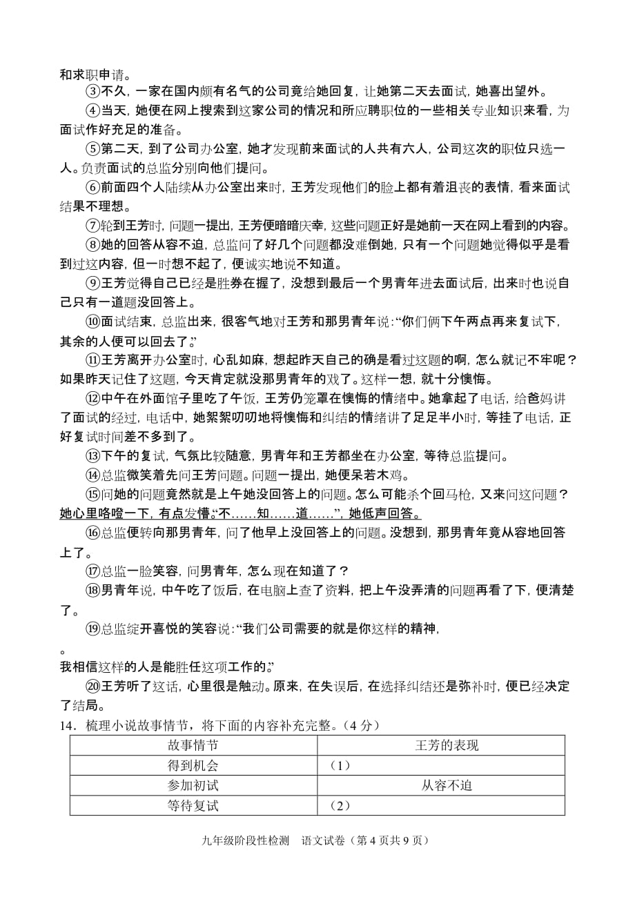 印九年级语文试题剖析_第4页