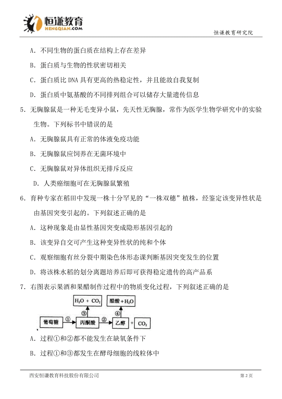 江苏生物精校版-2010普通高等学校招生统一考试._第2页