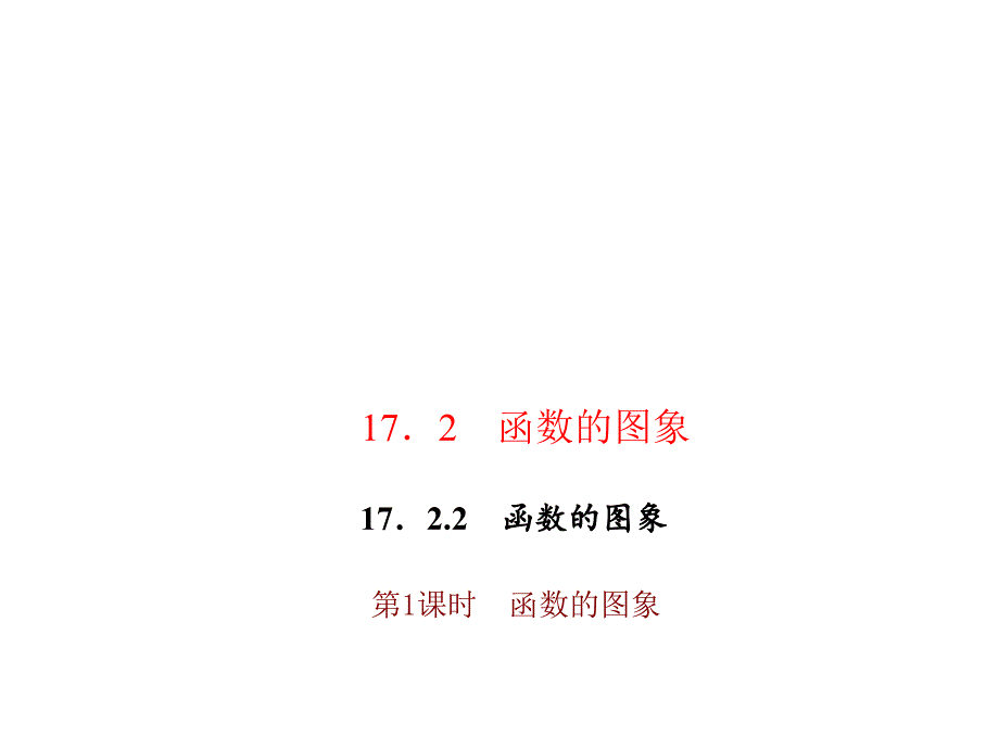 17．2.2　函数的图象(1)_第1页