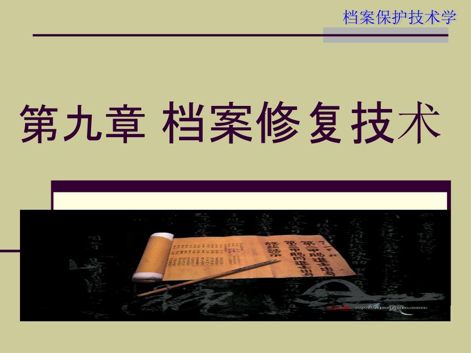 四川大学文献保护学档案修复技术_第1页