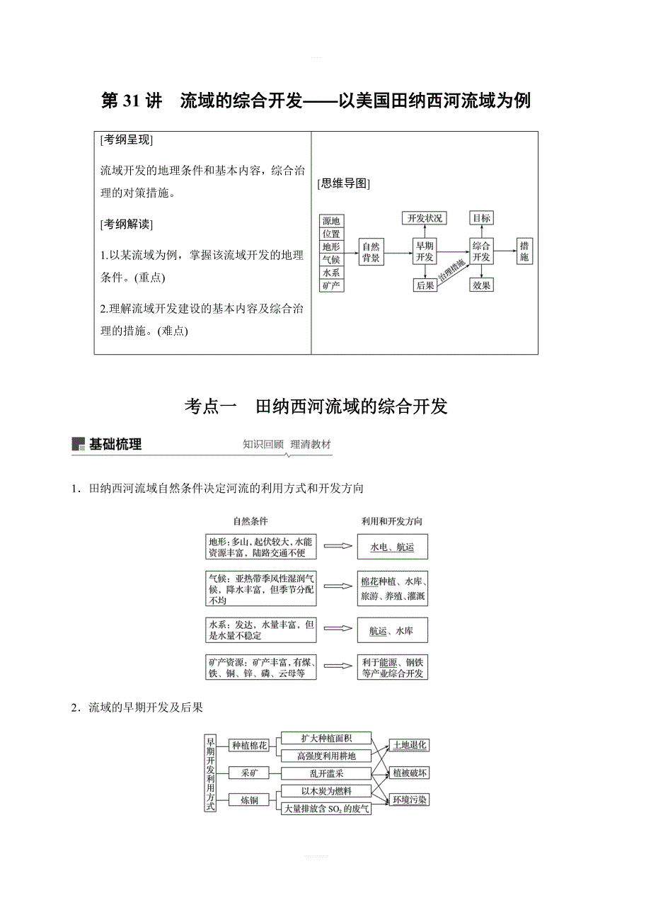 2020版高考地理新导学大一轮人教版江苏专用讲义：必修③第三章区域自然资源综合开发第31讲含解析_第1页