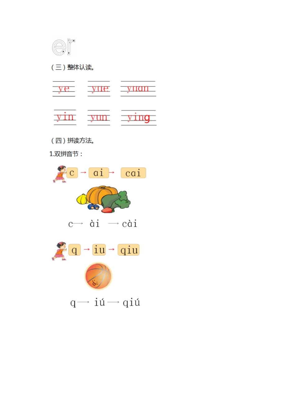 1年级语文上册第三单元 单元知识要点_第3页