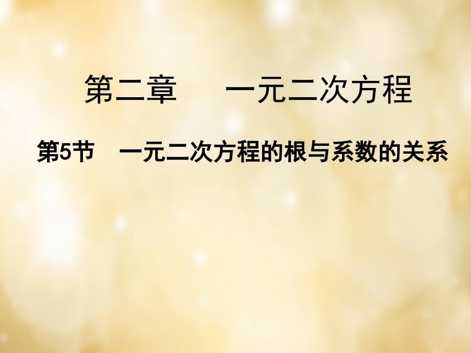 北师大初中数学九上《2.5 一元二次方程的根与系数的关系》PPT课件 (5)_第1页