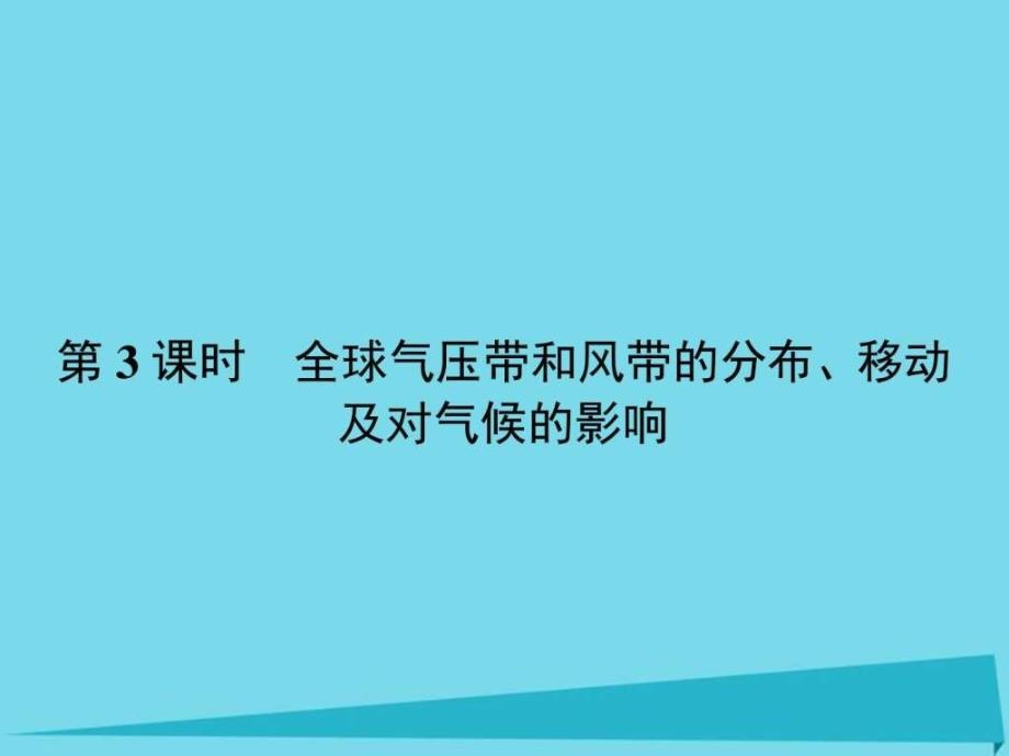 2016-2017学年高中地理 233 全球气压带和风带的分布_第1页