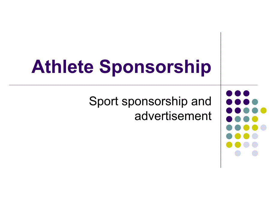 体育赞助与广告athlete sponsorship_第1页
