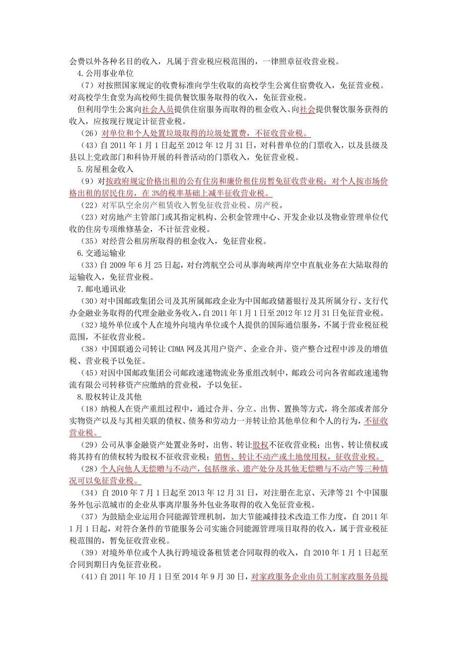 cpa注会税法税收优惠_第5页