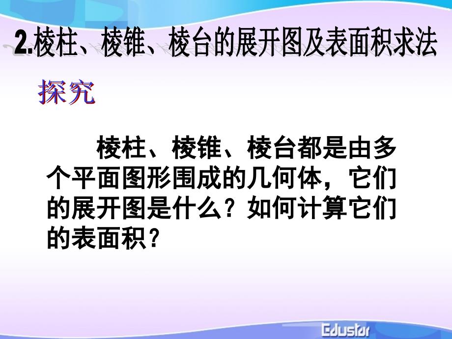 名师正方体、长方体、圆柱体、锥体表面积精典动画课件_第3页