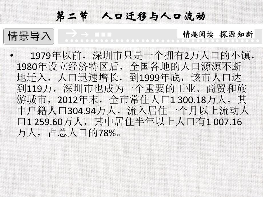 公开课获奖课件推选——高中地理《人口迁移与人口流动》_第2页