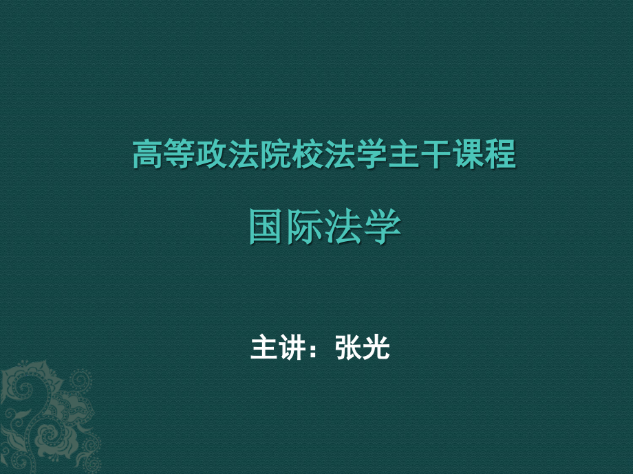 高等政法院校国际法课件讲义_第1页