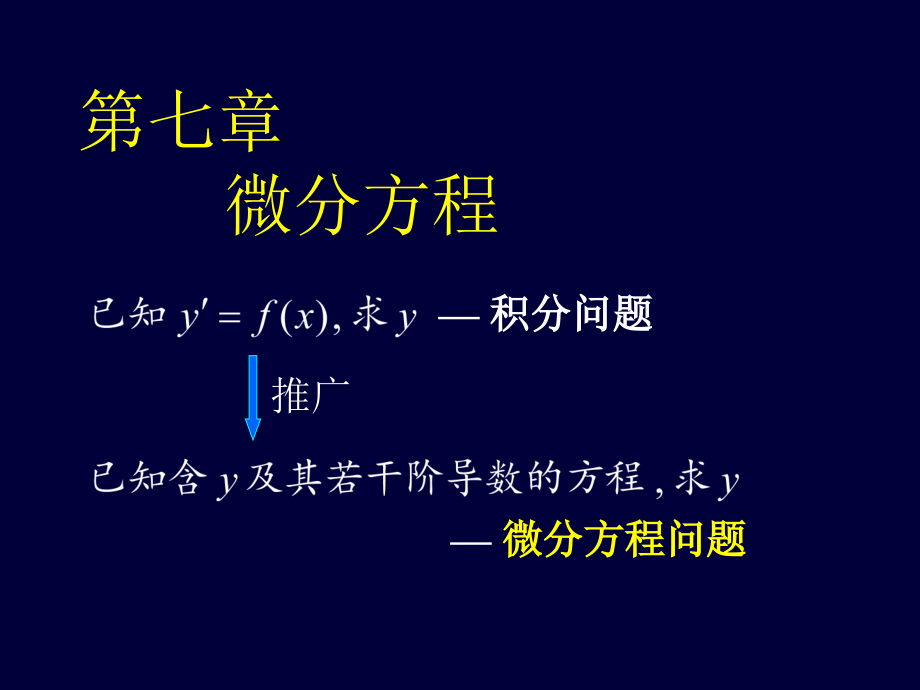 高等数学第七章微分方程_第1页