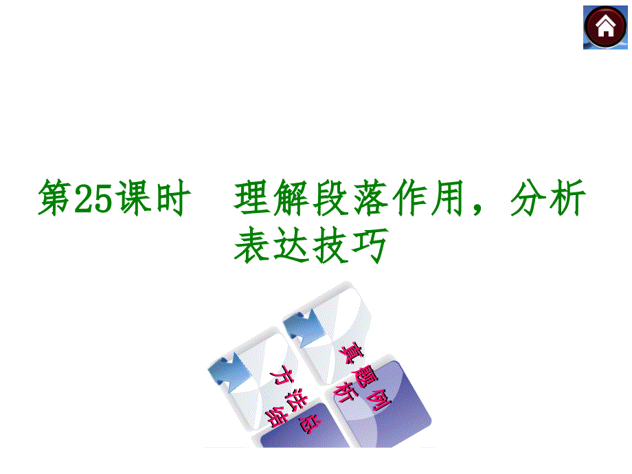 九年级语文：现代文阅读+专题25+理解段落作用,表达技巧(共23张ppt)_第1页