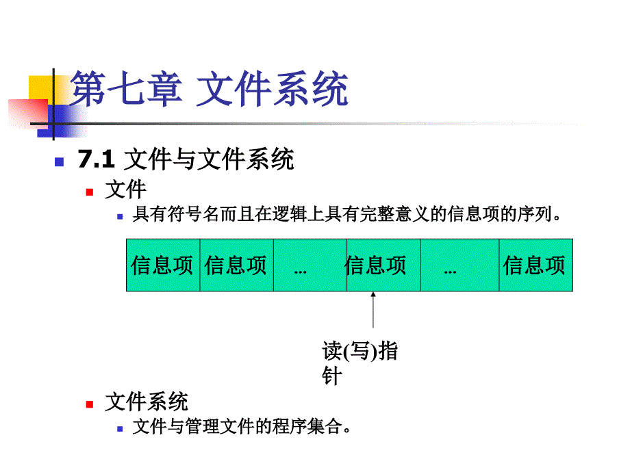 吉林大学操作系统课件第七章文件系统概要_第1页