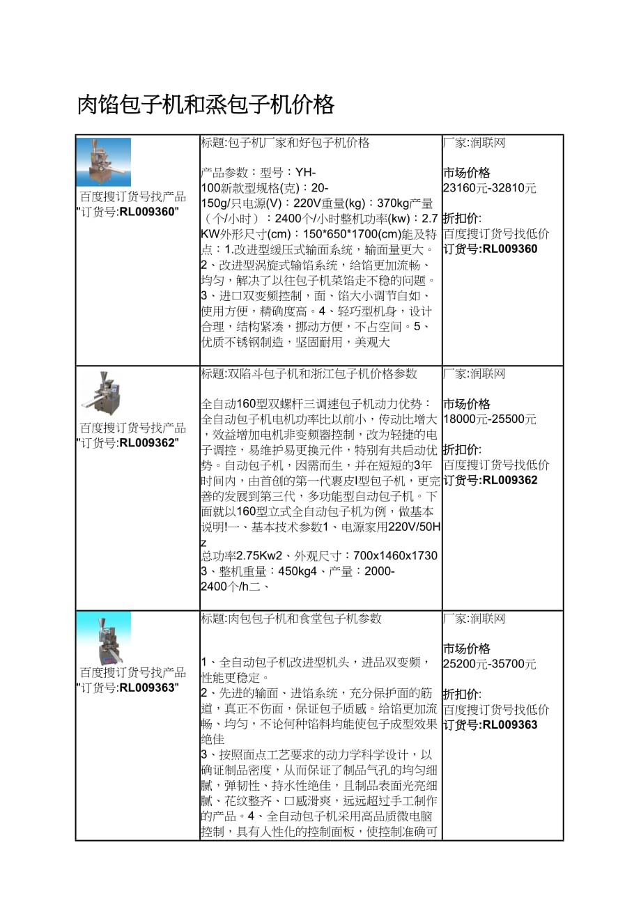 肉馅包子机和烝包子机价格_第1页