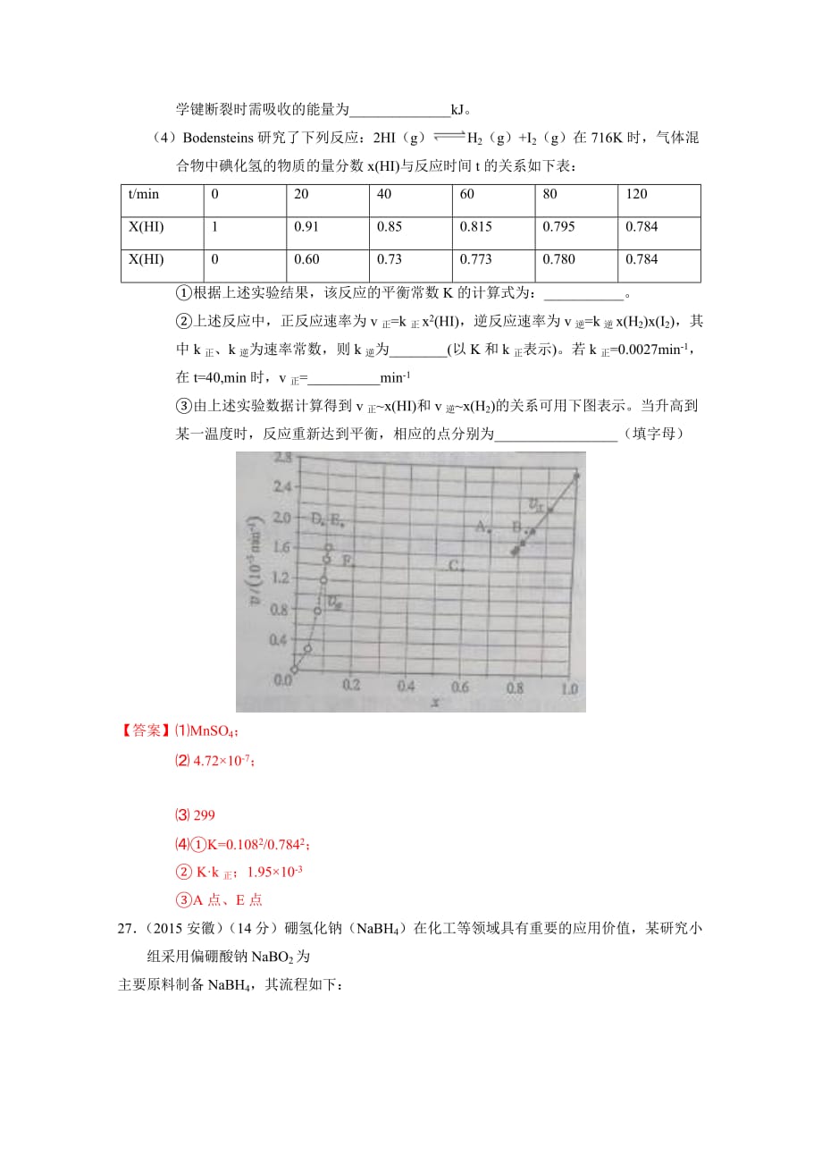 高考化学试题汇编-专题14：化学反应中的能量变化_第4页