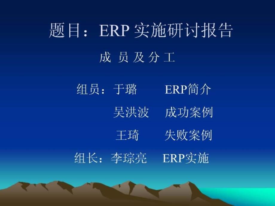 erp实施研讨报告erp_第1页