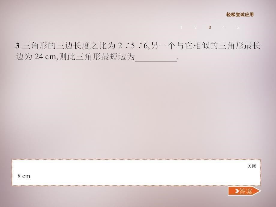 北师大初中数学九上《4.5 相似三角形判定定理的证明》PPT课件 (2)_第5页