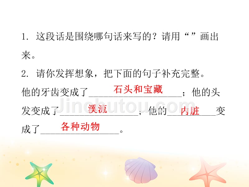 人教部编版四年级上册语文作业课件第四单元12盘古开天地课时_第3页