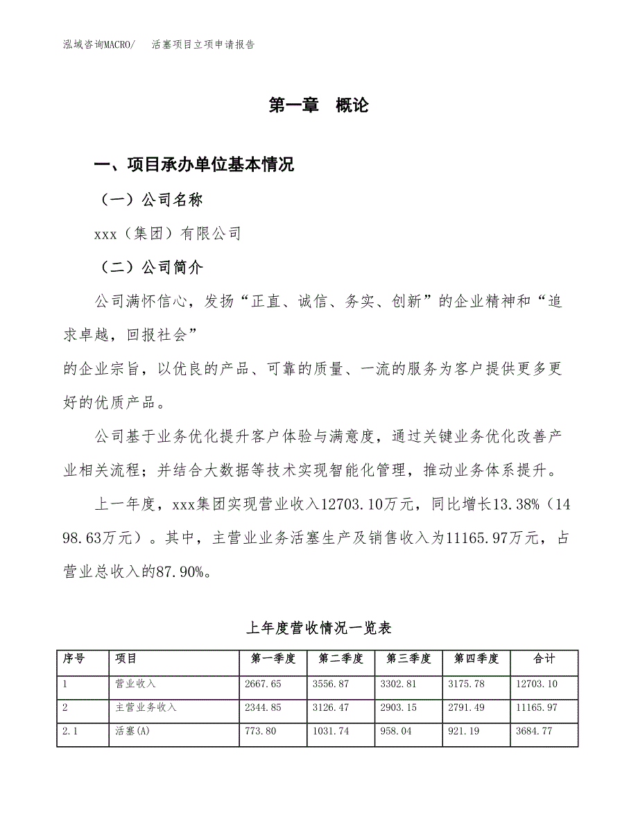 活塞项目立项申请报告模板（总投资11000万元）_第2页