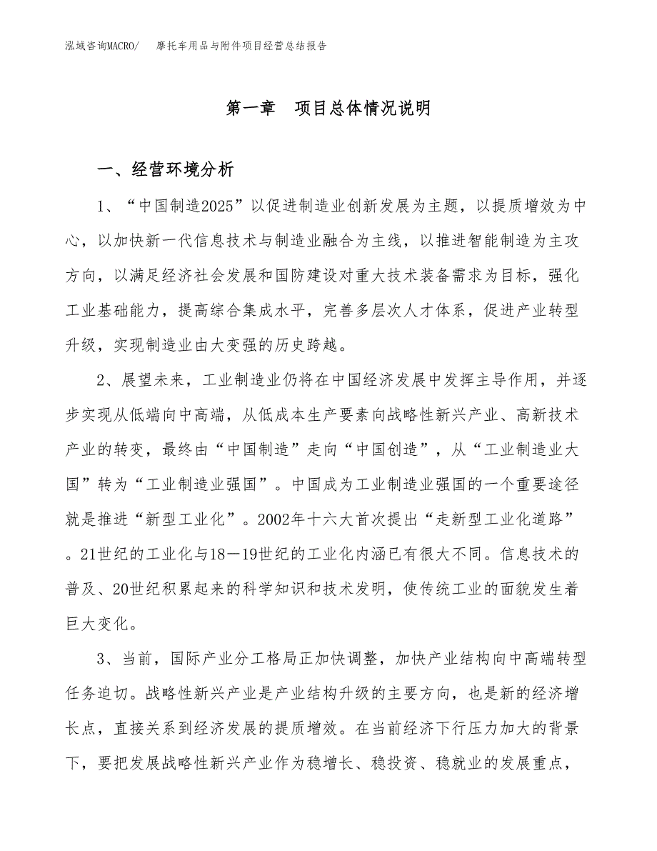 摩托车用品与附件项目经营总结报告范文模板.docx_第2页