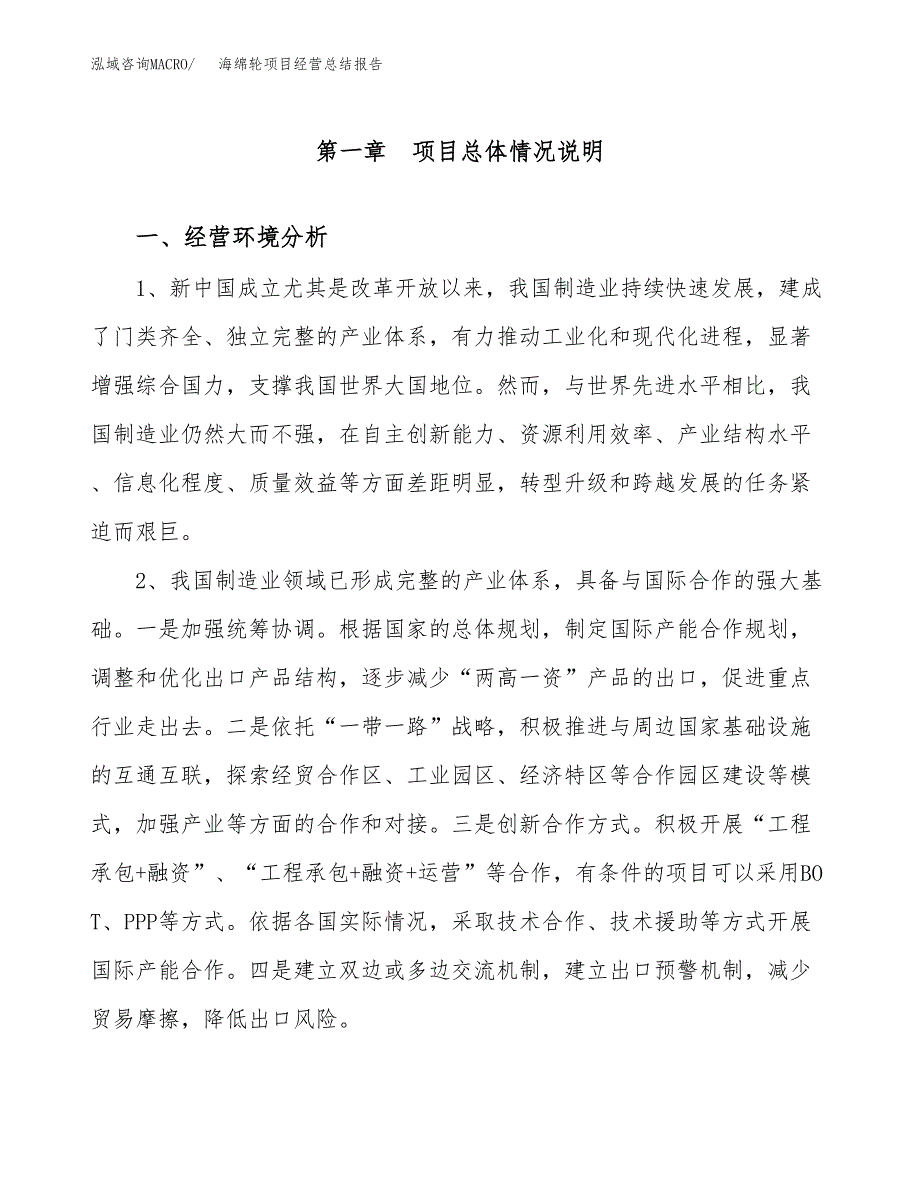 海绵轮项目经营总结报告范文模板.docx_第2页