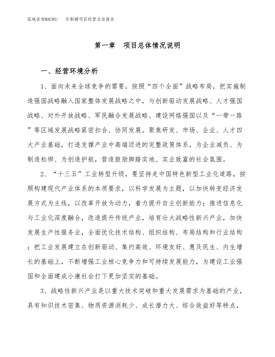 定制键项目经营总结报告范文模板.docx_第2页