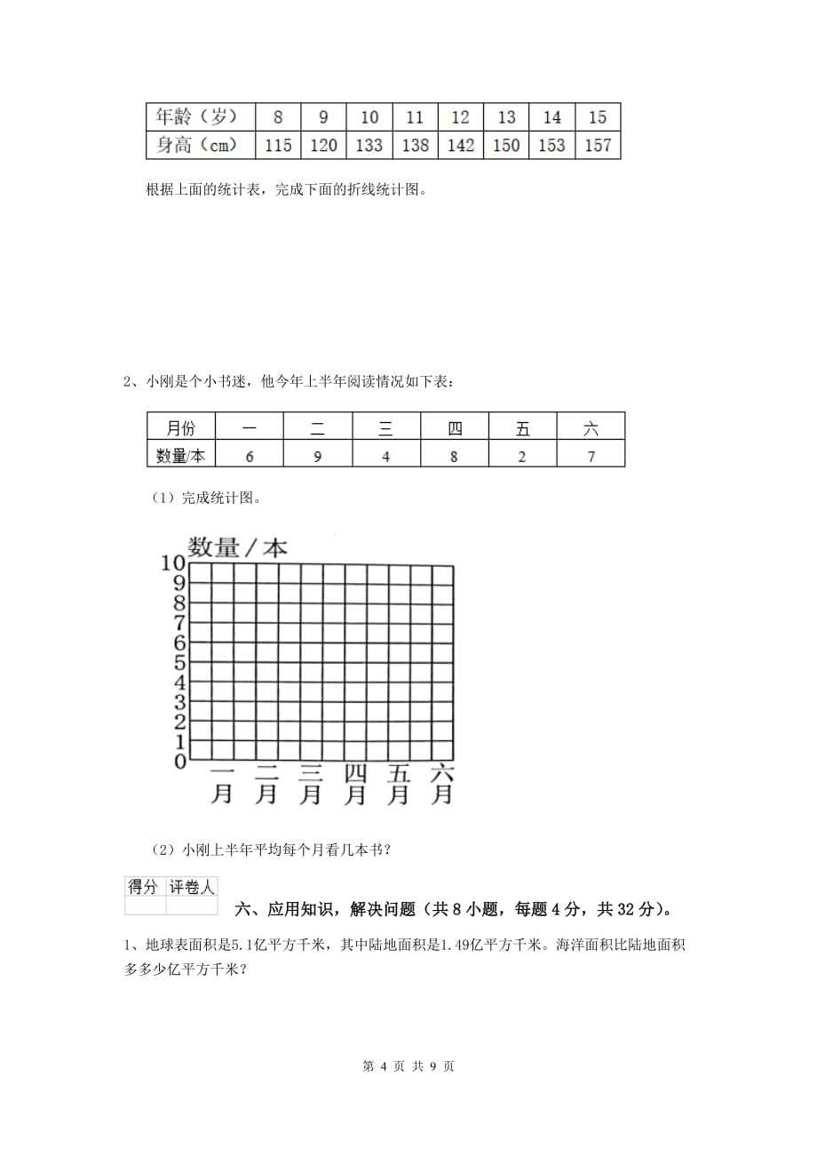 贵州省实验小学四年级数学下学期期中摸底考试试题b卷 附解析_第4页