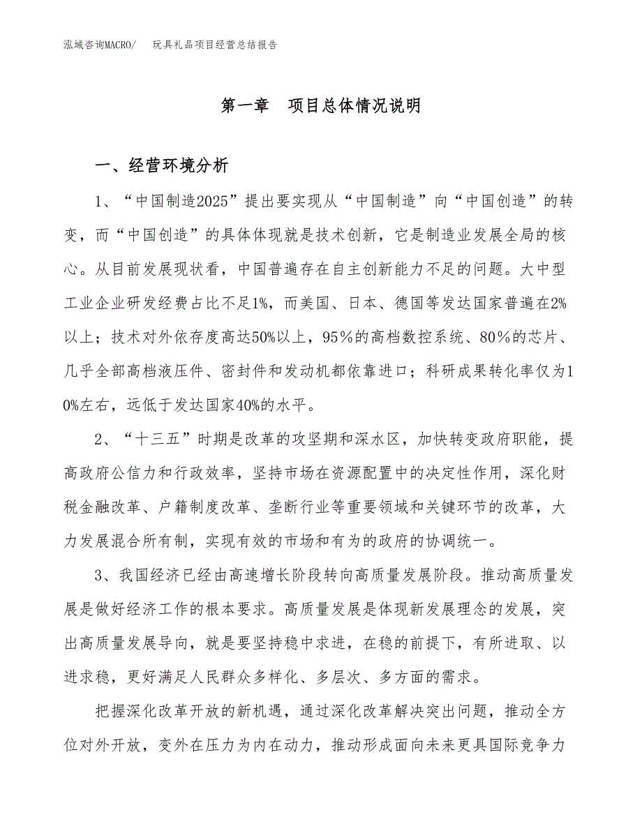 玩具礼品项目经营总结报告范文模板.docx_第2页