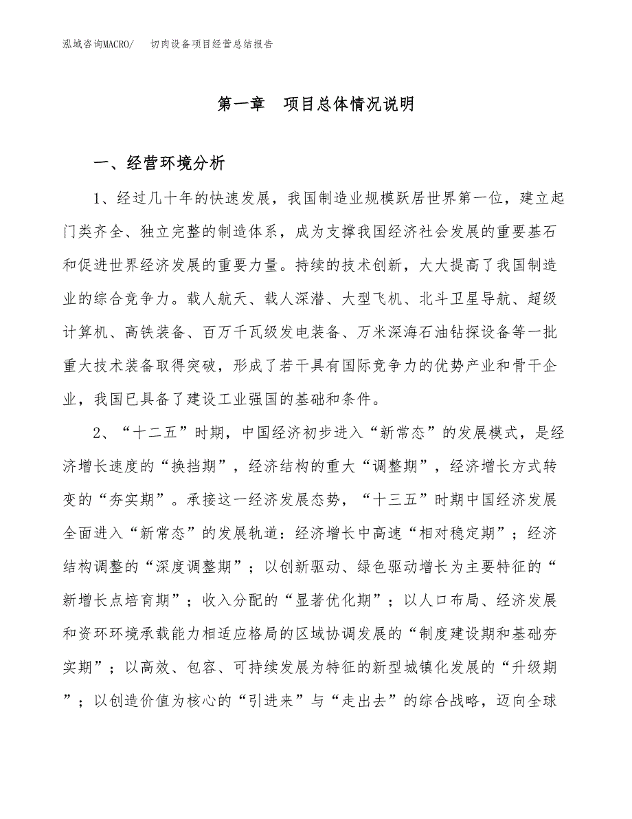 切肉设备项目经营总结报告范文模板.docx_第2页