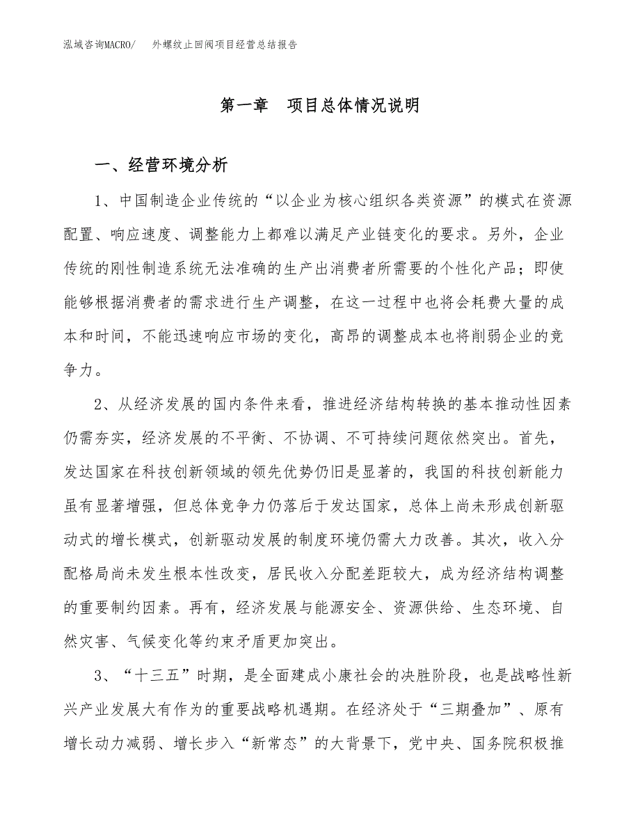 外螺纹止回阀项目经营总结报告范文模板.docx_第2页