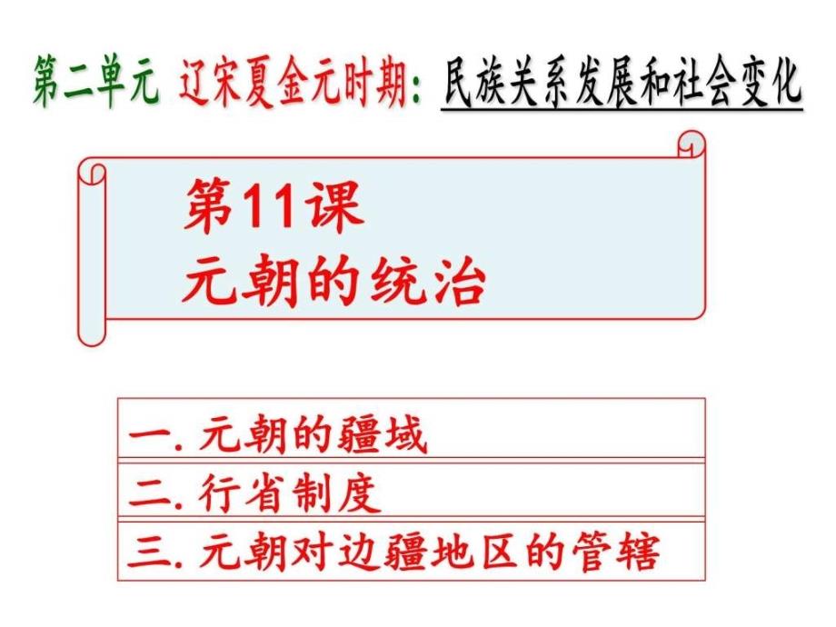 最终人教版(2016年)七年级历史下册-11元朝的统治课件_第1页