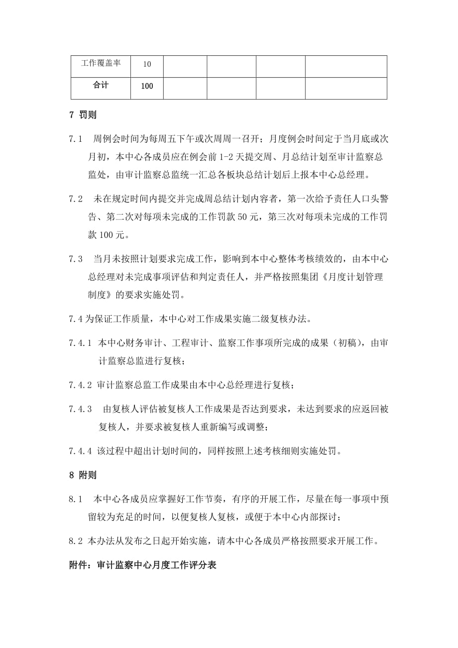 审计监察中心组织绩效考核办法_第3页