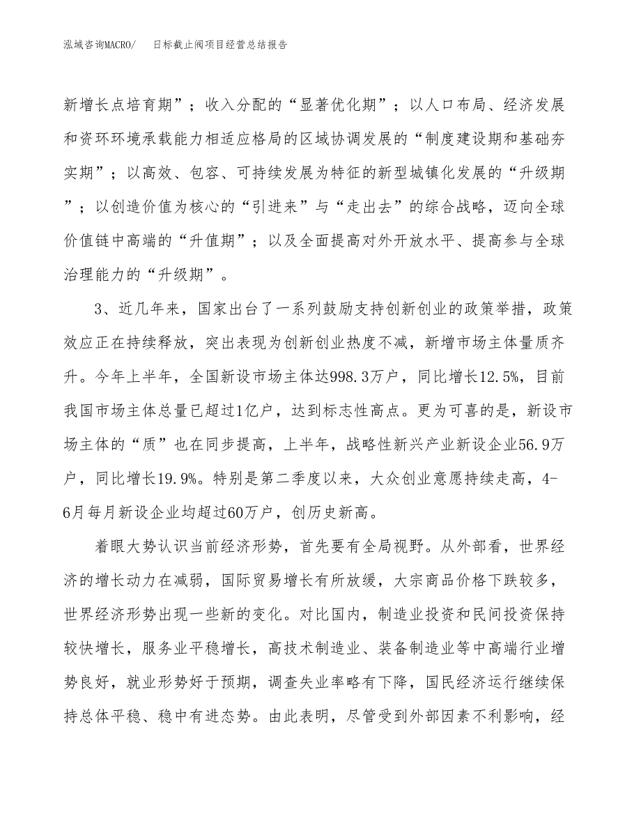 日标截止阀项目经营总结报告范文模板.docx_第3页