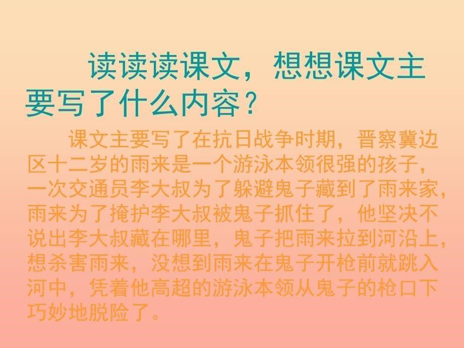 六年级语文上册6.2小英雄雨来课件1北师大版_第5页