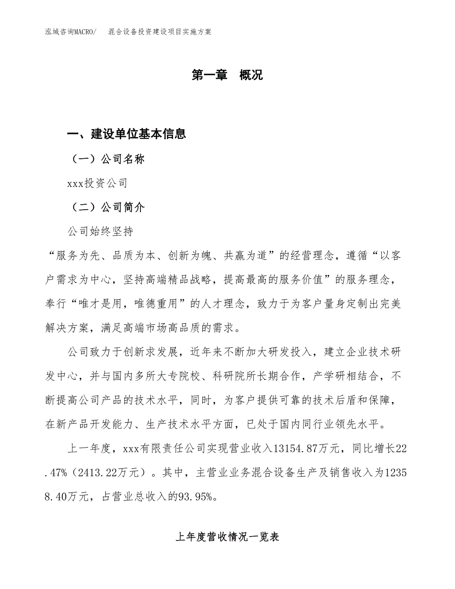 混合设备投资建设项目实施方案模板.docx_第1页