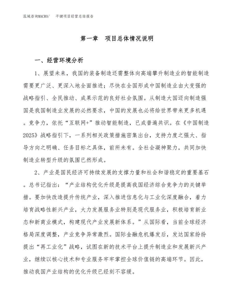 平键项目经营总结报告范文模板.docx_第2页