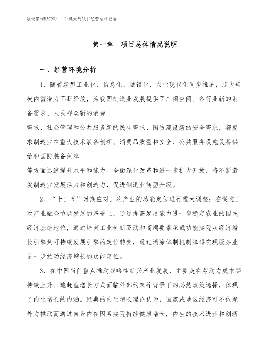 手机天线项目经营总结报告范文模板.docx_第2页