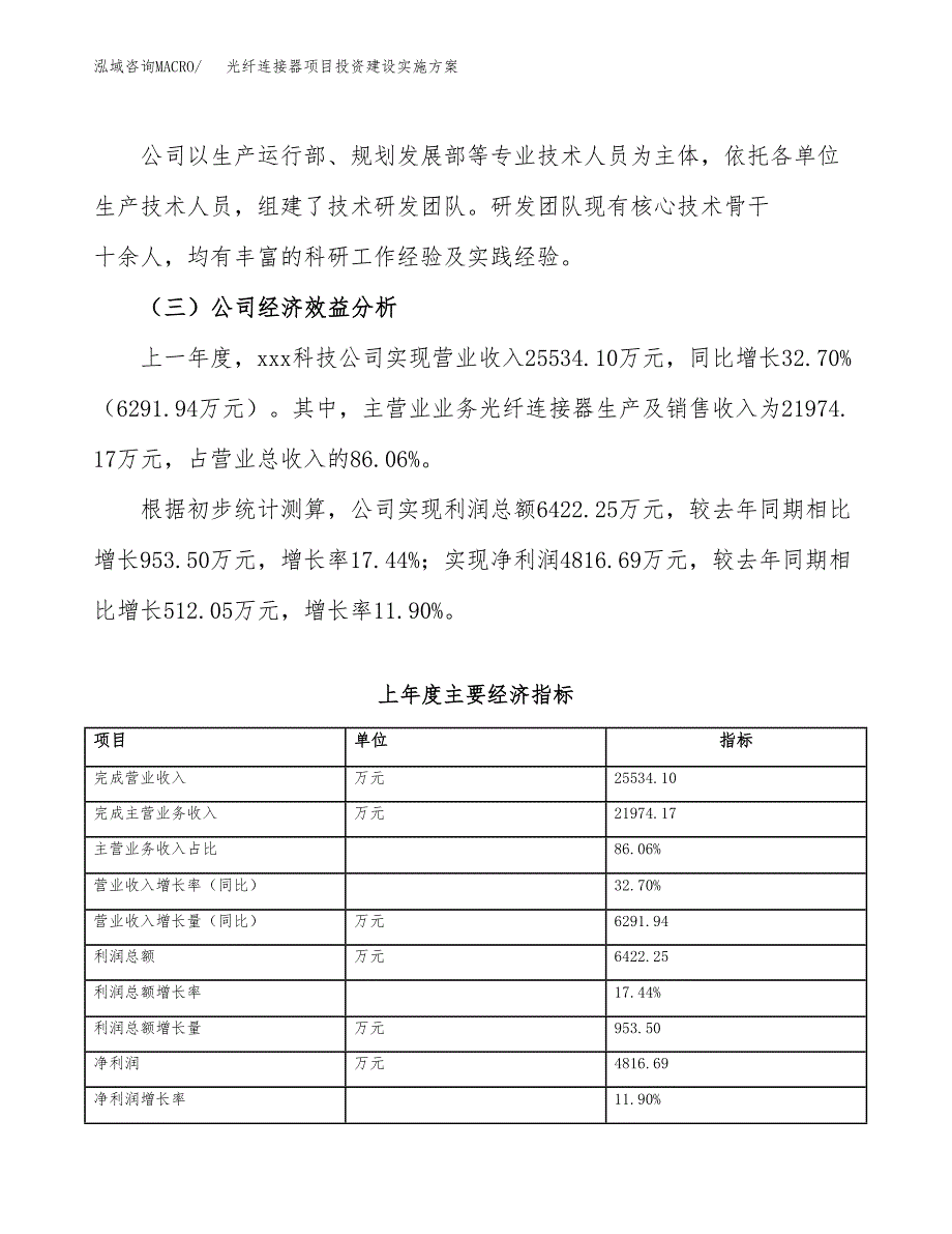 光纤连接器项目投资建设实施方案.docx_第4页