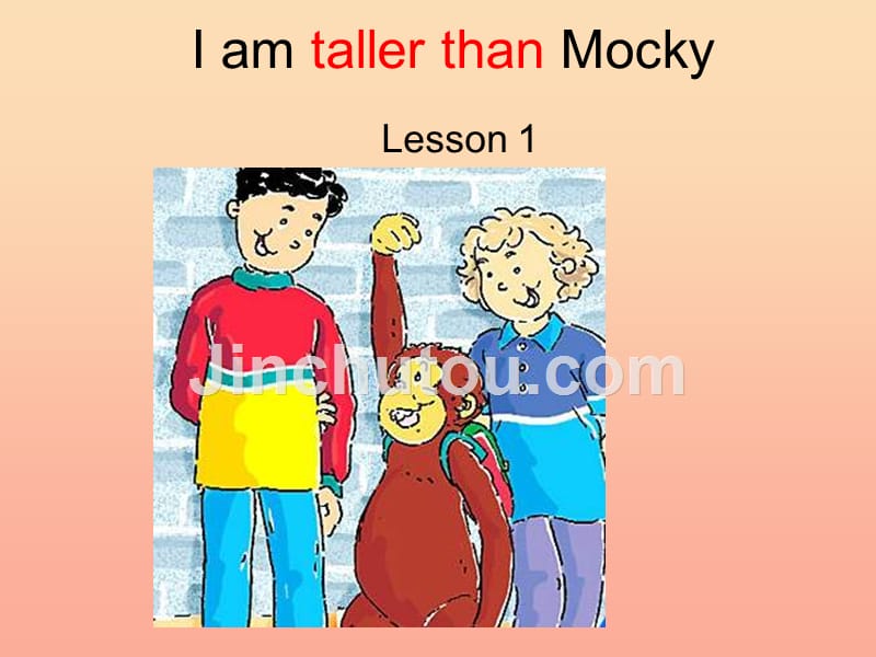 五年级英语上册 unit 5 i’m taller than mocky课件 北师大版_第3页