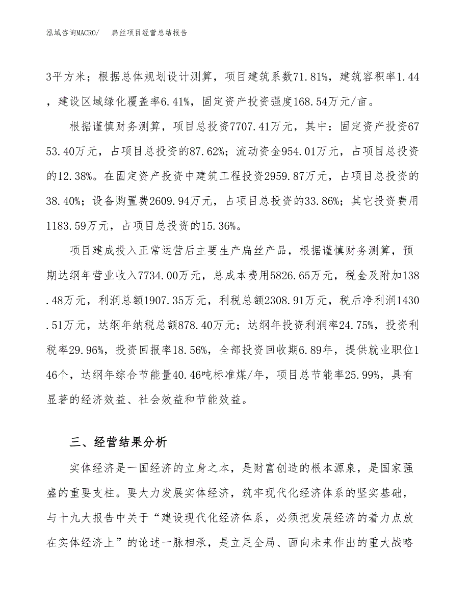 扁丝项目经营总结报告范文模板.docx_第4页