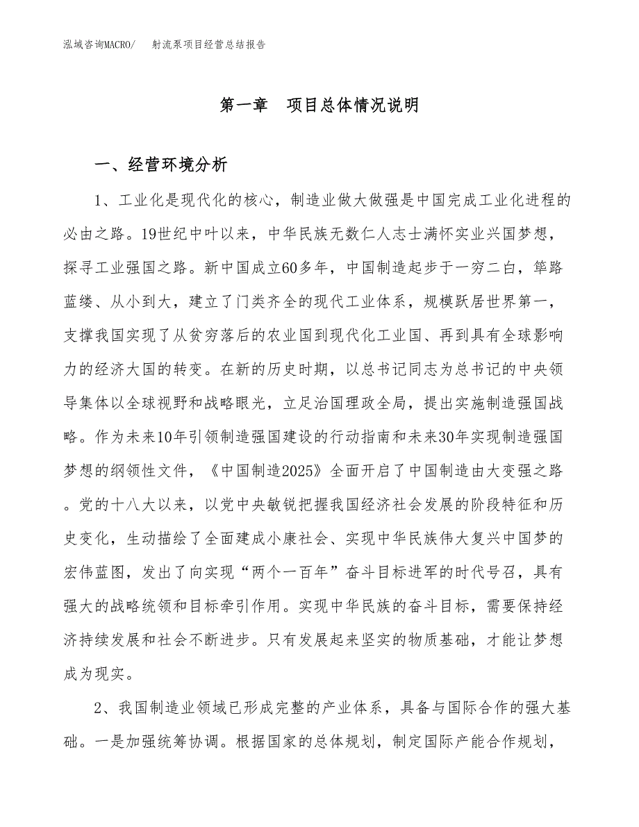 射流泵项目经营总结报告范文模板.docx_第2页