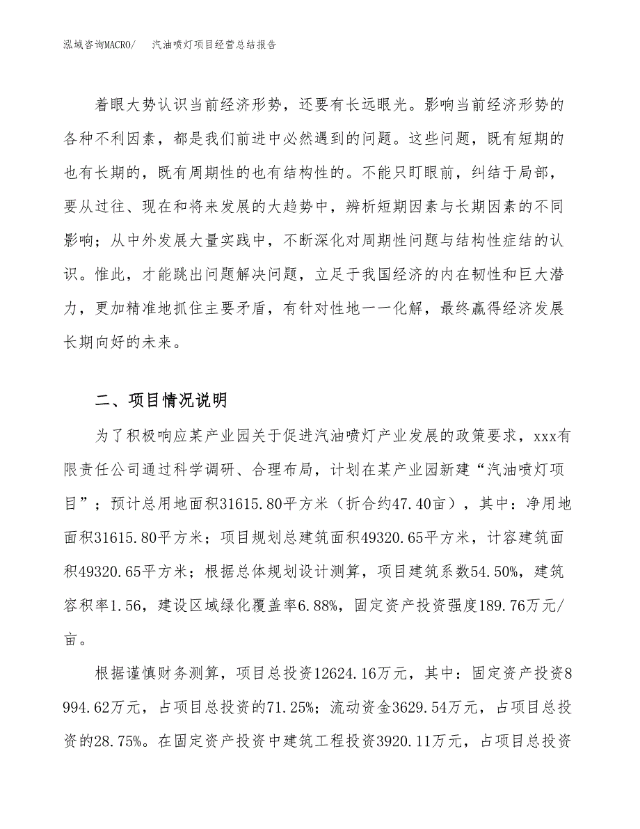 汽油喷灯项目经营总结报告范文模板.docx_第3页