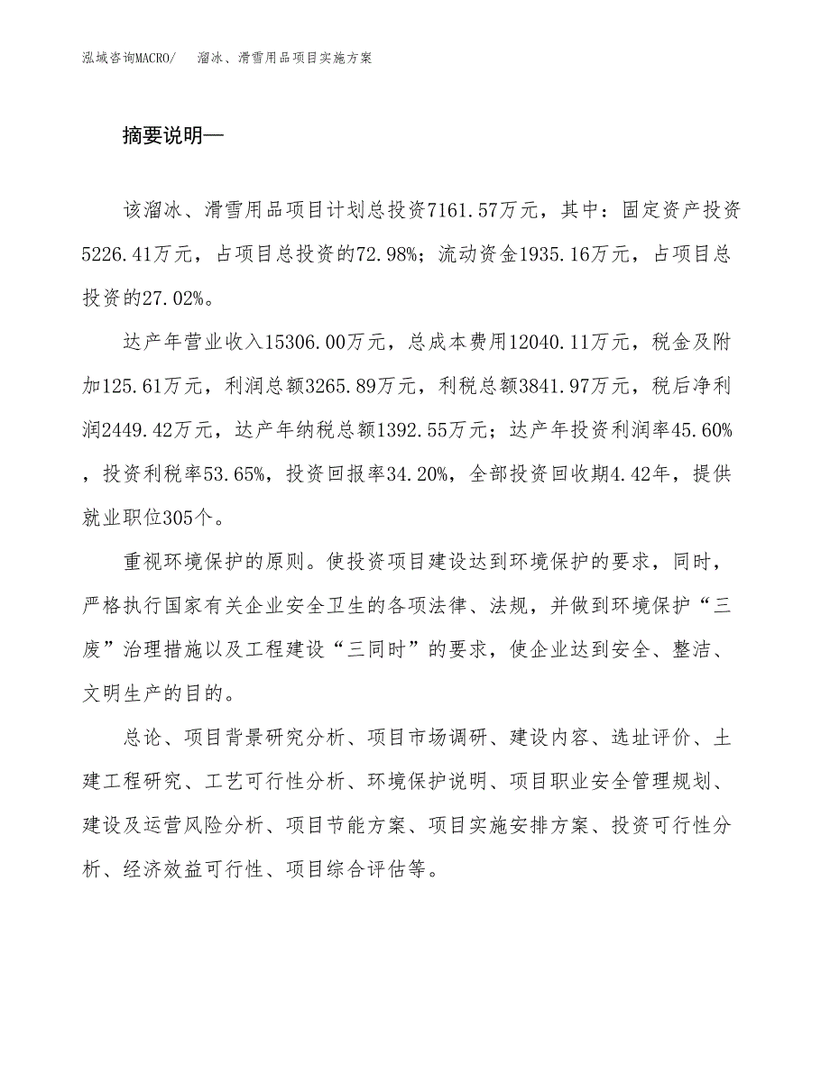 溜冰、滑雪用品项目实施方案(参考模板).docx_第2页