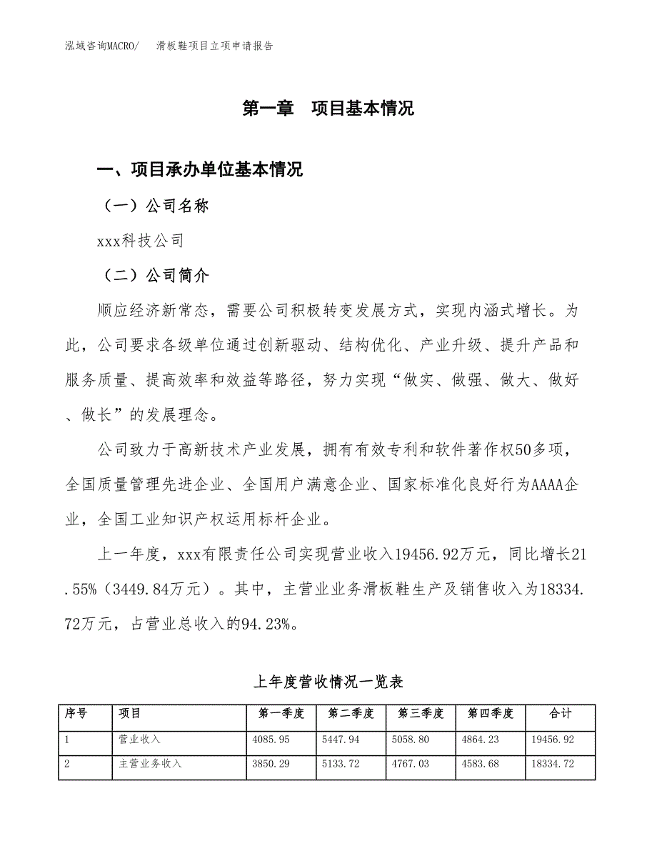 滑板鞋项目立项申请报告模板（总投资16000万元）_第2页