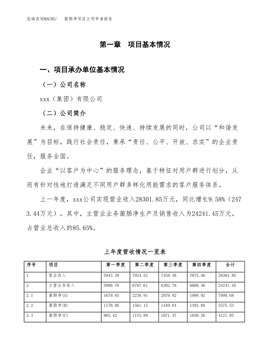 菌肠净项目立项申请报告模板（总投资23000万元）_第2页