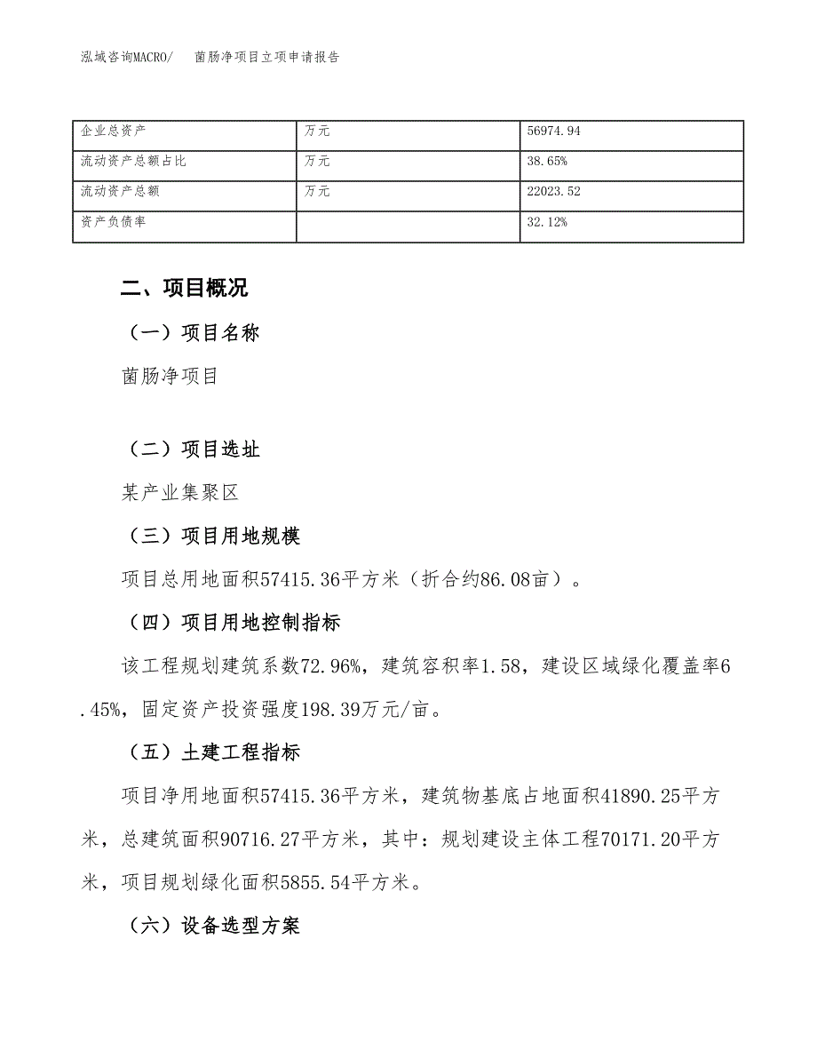 菌肠净项目立项申请报告模板（总投资23000万元）_第4页