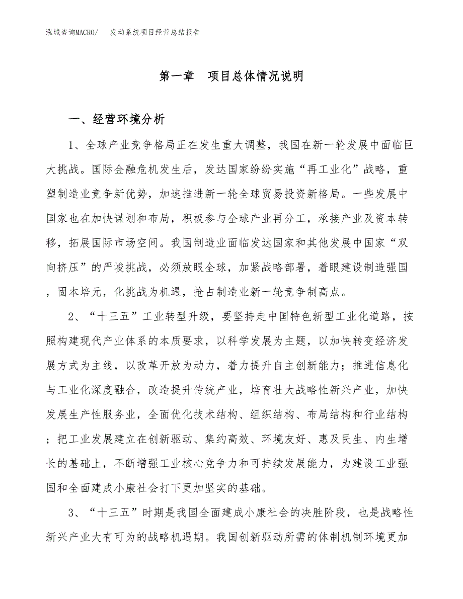 发动系统项目经营总结报告范文模板.docx_第2页