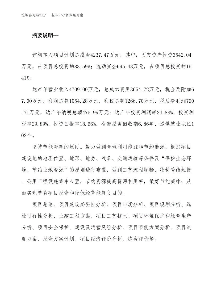 粗车刀项目实施方案(参考模板).docx_第2页