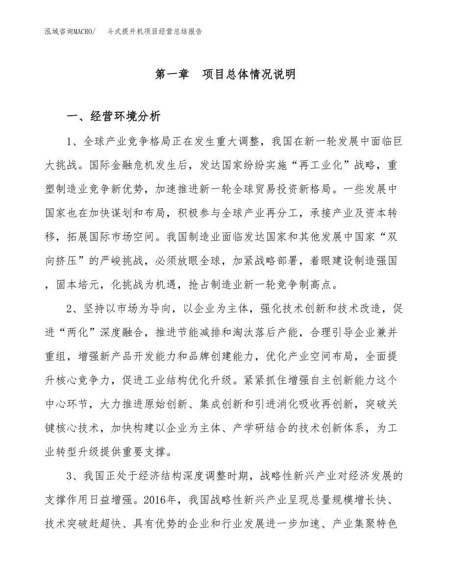 斗式提升机项目经营总结报告范文模板.docx_第2页