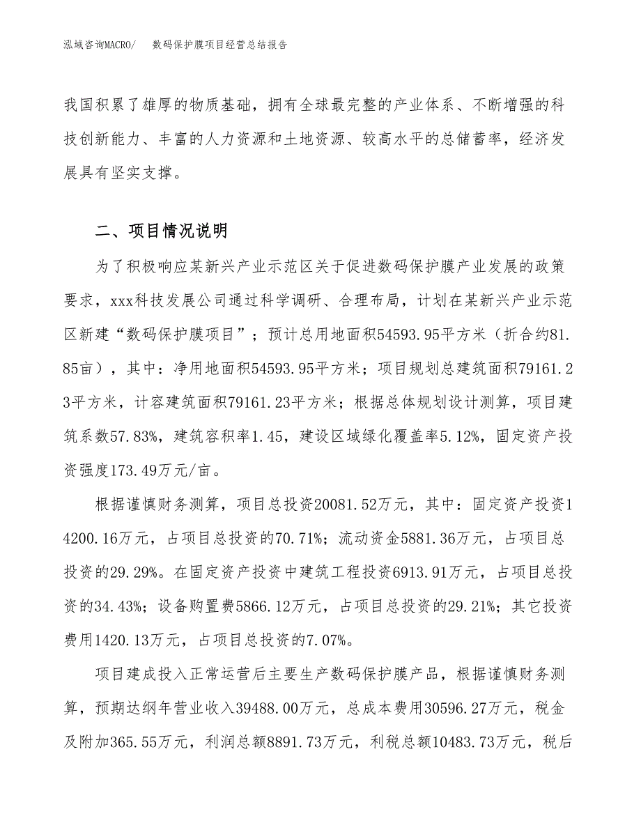 数码保护膜项目经营总结报告范文模板.docx_第3页